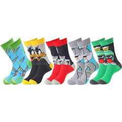 10 Pairs Kids Cartoon Anime Crew Socks