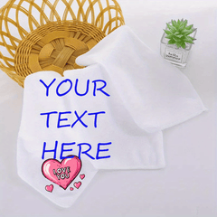 Custom Floral Wreath Wedding Handkerchief - Bridesmaid Gift or Decoration