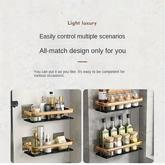 Space Aluminum Kitchen Storage Rack Wall Mounted Drain Rack