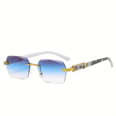 Geometric Sunglasses Gradient Lens Metal Hinge Outdoor Eyewear UV400
