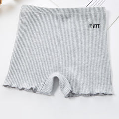 Girls Casual Letter Embroidery Short Leggings