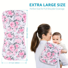 2 Pack Cotton Baby Burp Cloths Soft For Baby Girls
