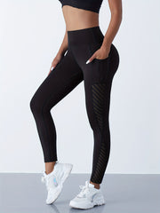 High Waisted Mesh Leggings for Women's Yoga