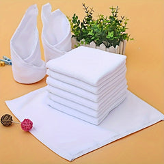 10pcs Cotton Disposable Square Towels for Hotels Bathrooms 24 0 24