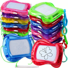 18pcs Magnetic Drawing Boards Keychain Doodle Sketch Pads Assorted Colors