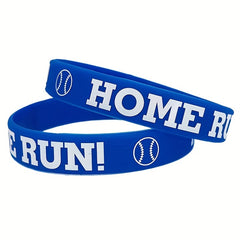 Softball Pattern Silicone Bracelet for Sports Fans & Players