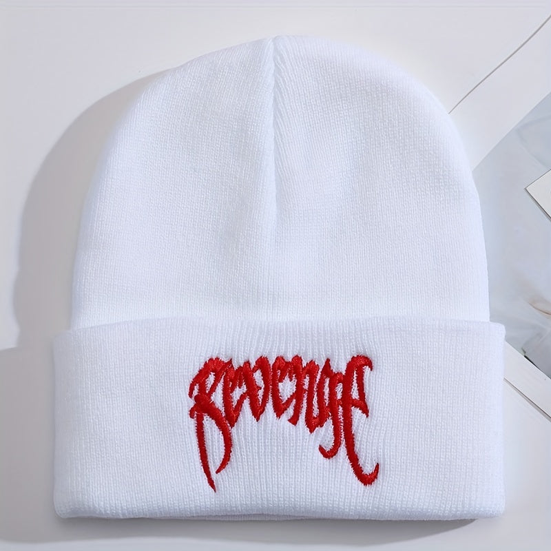 Men's Knit Beanie Hat Ski Cap Embroidered Warm Winter Hat