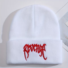Men's Knit Beanie Hat Ski Cap Embroidered Warm Winter Hat