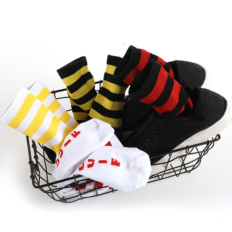 Comfy Striped Sports Socks Women's Stockings