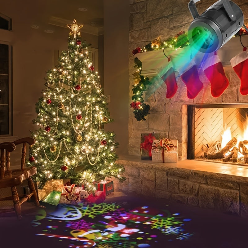 20 Patterned Christmas Light Snowflake Laser Projector LED Stage Lights