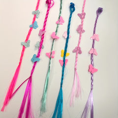 6pcs Y2K Braided Wig Hair Claw Clips Butterfly Decor Girls Hair Accessories