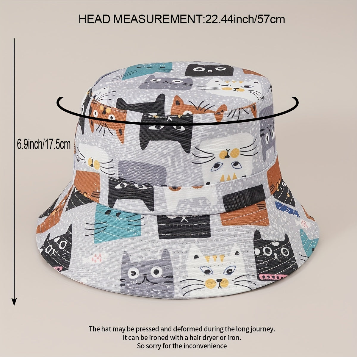 Street Cartoon Big Brim Bucket Hat American Niche Basin Hat Sun Hat