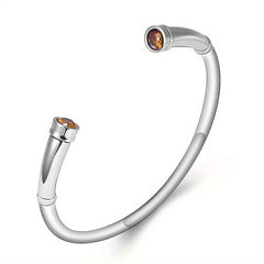 Stainless Steel Cremation Bracelet with Birthstone Keepsake Jewelry