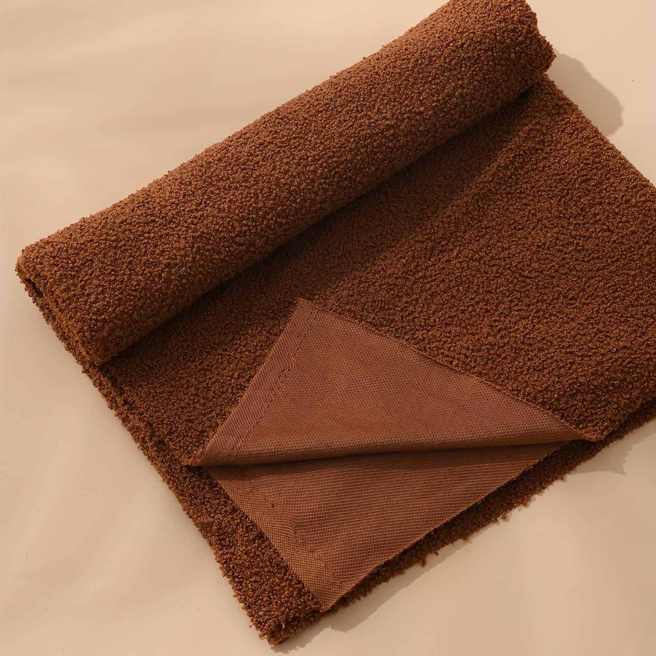 Little Teddy Curly Fleece Soft Plush Toy Sofa Cushion