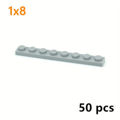 50pcs Thin Brick Building Blocks Compatible with 3460, Assorted Colors
