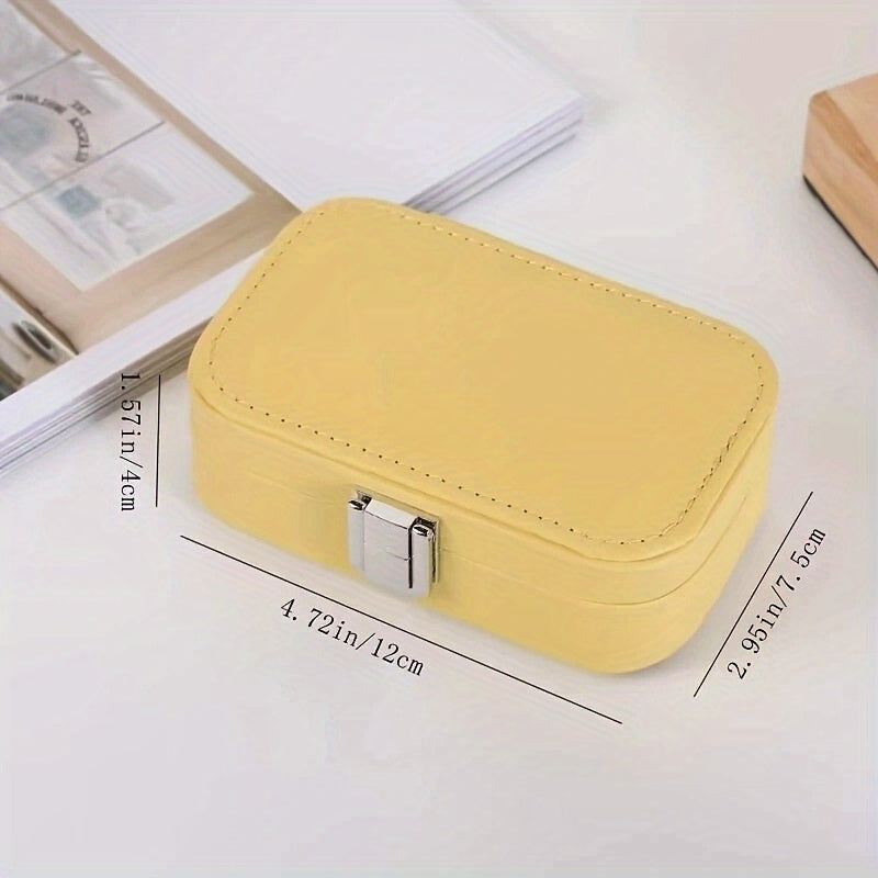 Women's Travel Jewelry Box Earring Ring Portable Case
