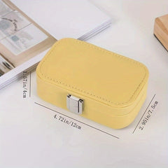 Women's Travel Jewelry Box Earring Ring Portable Case