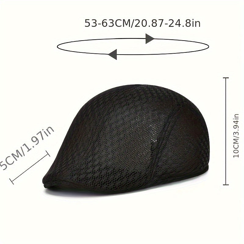 Mesh Beret Outdoor Breathable Newsboy Cabbie Hat