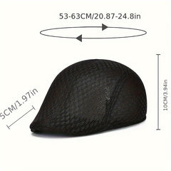 Mesh Beret Outdoor Breathable Newsboy Cabbie Hat