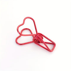 12pcs Hollow Out Paper Clips, Variety of Styles, Office School Household