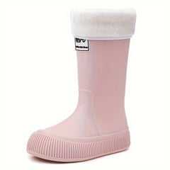 Women's Waterproof Rain Boots High Tube Warm Work Shoes