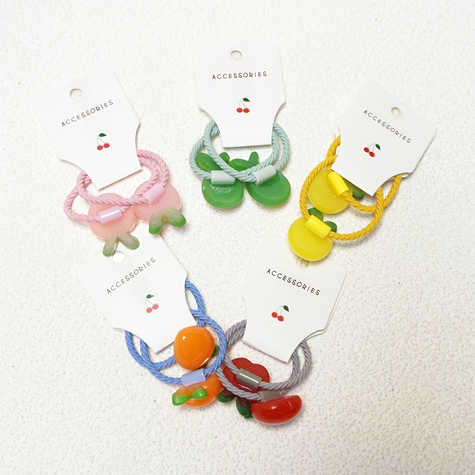 2pcs Fruit Rubber Band Hair Ring Hair Accessories
