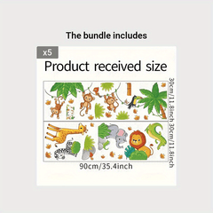 Cartoon Animal Park Monkey Giraffe Wall Stickers Decorative Wall Stickers