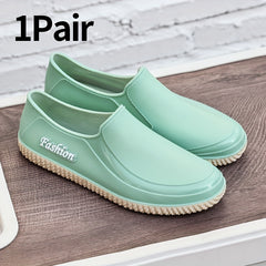 PVC Waterproof Non Slip Water Shoes Low Cut Rain Boots Rubber Shoes