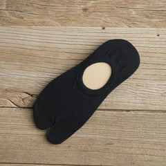Women's Cotton Toe Separated Two Finger Socks - Anti Skid Low Cut Socks