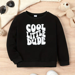 Toddler Kid's LITTLE DUDE Thermal Sweatshirt Long Sleeve Top