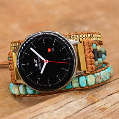 Bohemia 3-Layer Loose Watch Strap for 20mm Connector - Golden Wire