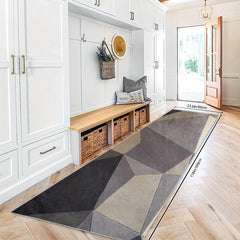 Distressed Woven Area Rug 96x304 Long Non-Slip Carpet
