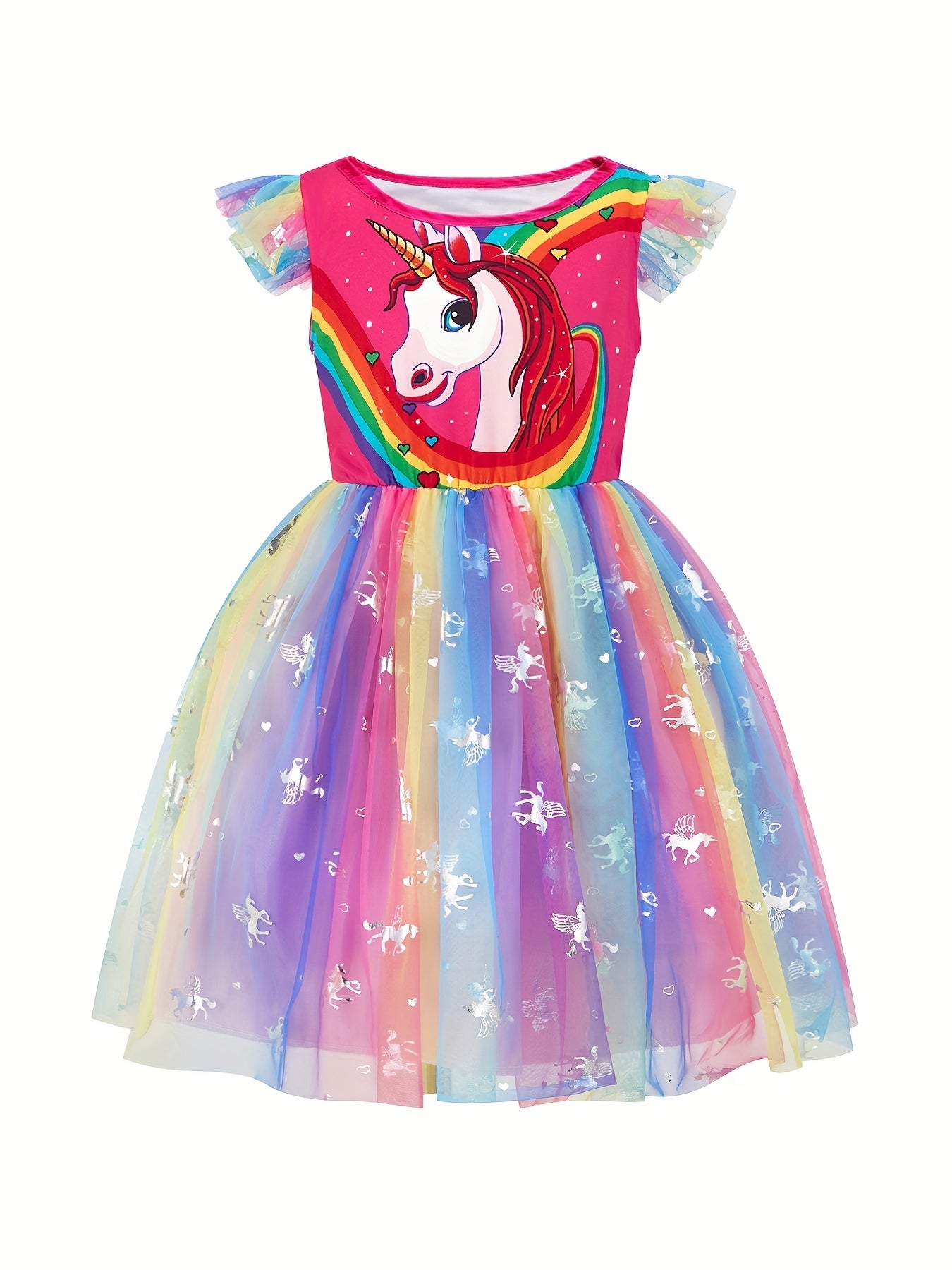 Unicorn Princess Dress Costume Set for Girls