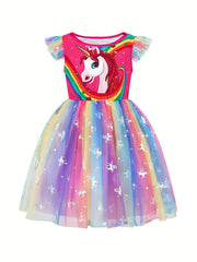 Unicorn Princess Dress Costume Set for Girls