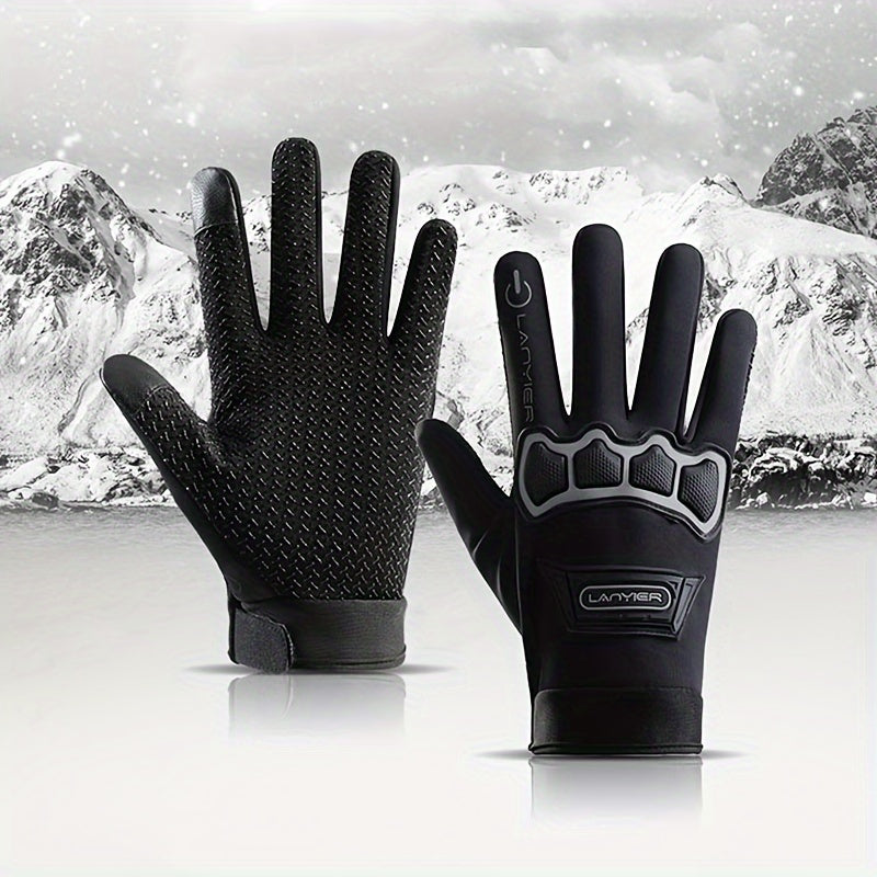Thick Warm Windproof Cycling Gloves Touch Screen Fitness Gloves