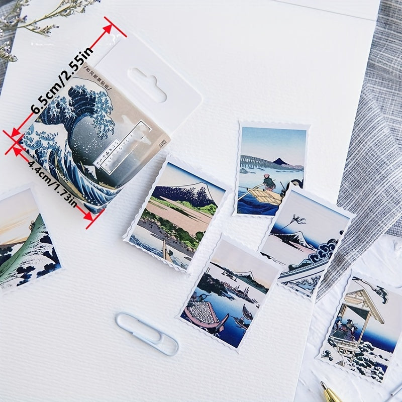 46pcs Ukiyo Pictures Stickers for Scrapbooking Albums DIY