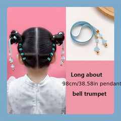 Colorful Bell Hairband with Flower Pendant for Kids