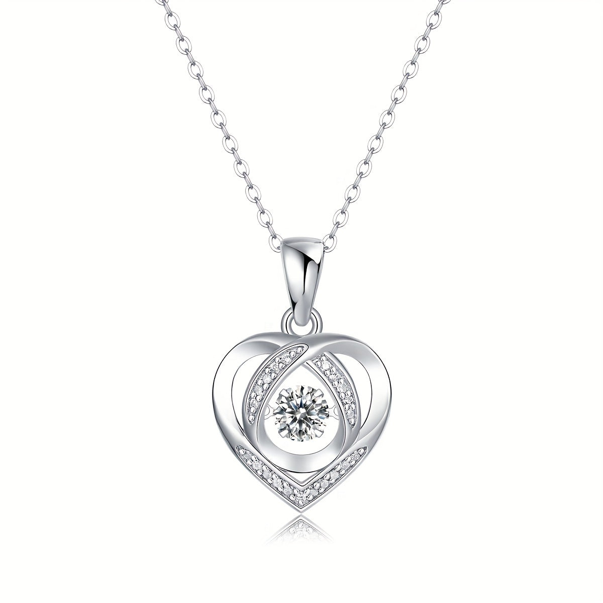 Moissanite Necklace 925 Silver Pendant Clavicle Chain Jewelry for Women