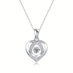 Moissanite Necklace 925 Silver Pendant Clavicle Chain Jewelry for Women