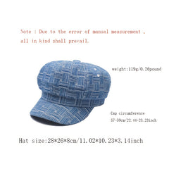 Winter Plaid Octagonal Hats Fall Painter Cap Newsboy Cap for Women and Men