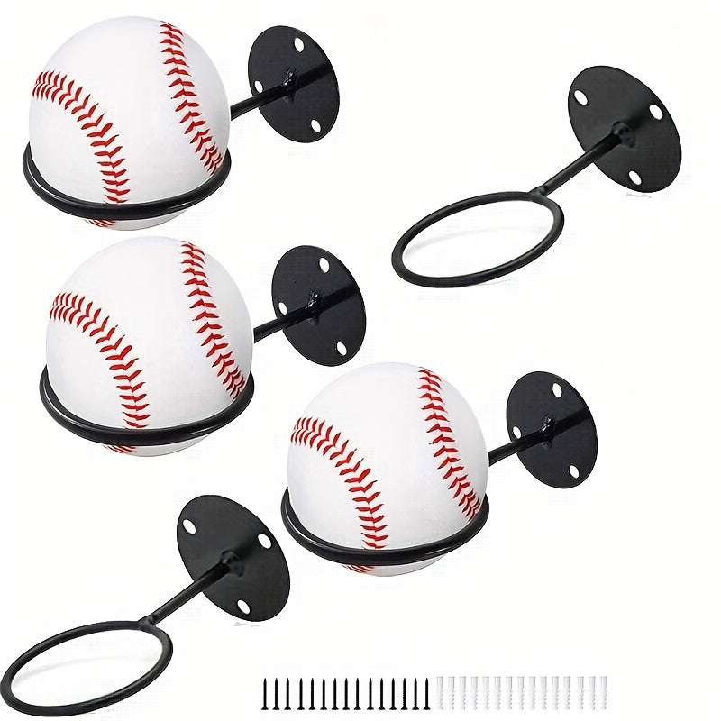 Wall Mounted Baseball Storage Rack Minimalist Space Saving Tool Storage Rack