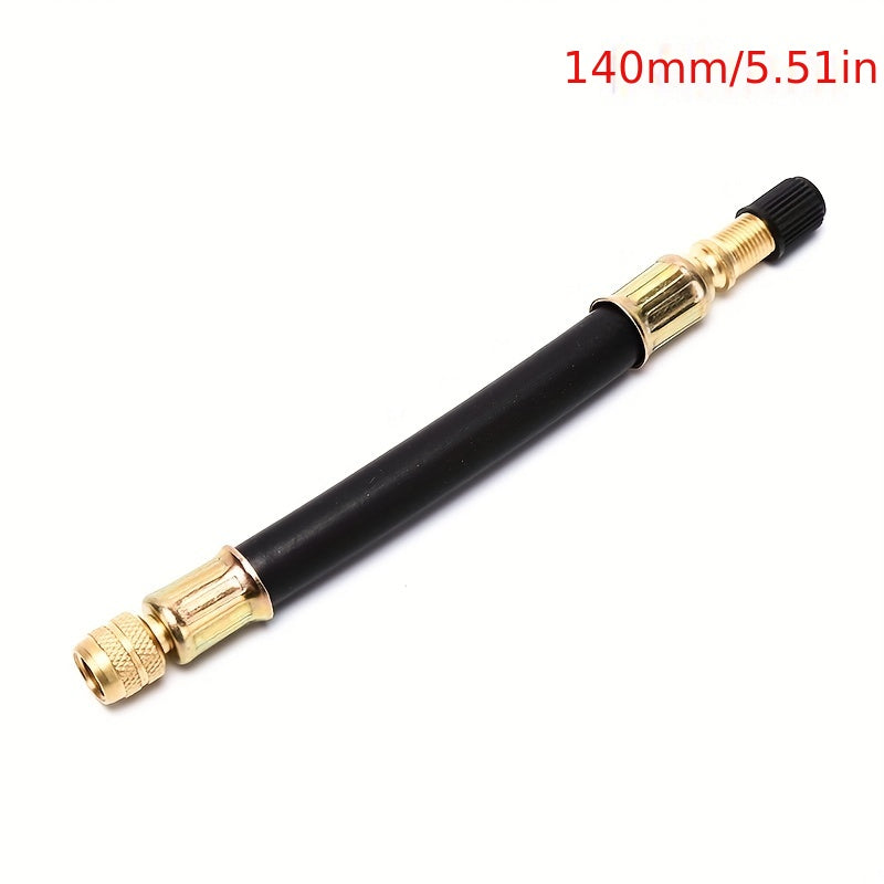 Bicycle Pump Valve Extender Extension Tube Rubber Inflator Pipe Hose