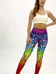 Leopard Print Yoga Pants High Waist Slimming Leggings