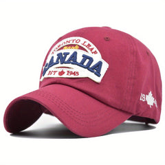 Canada Embroidered Cotton Baseball Cap Sunscreen Trucker Hat Hip Hop Cap