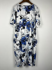 Women's Plus Floral Print Dress with Pockets