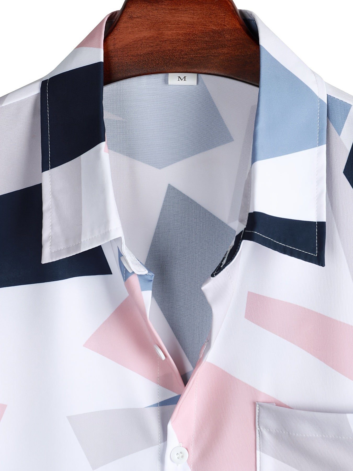 Men's Triangle Pattern Short Sleeve T-shirt - Summer Casual Wear
