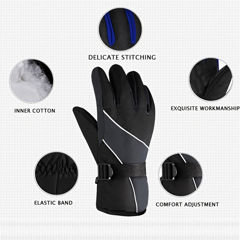 Waterproof Ski Snowboarding Gloves Non Slip Grip Warm Dry Winter
