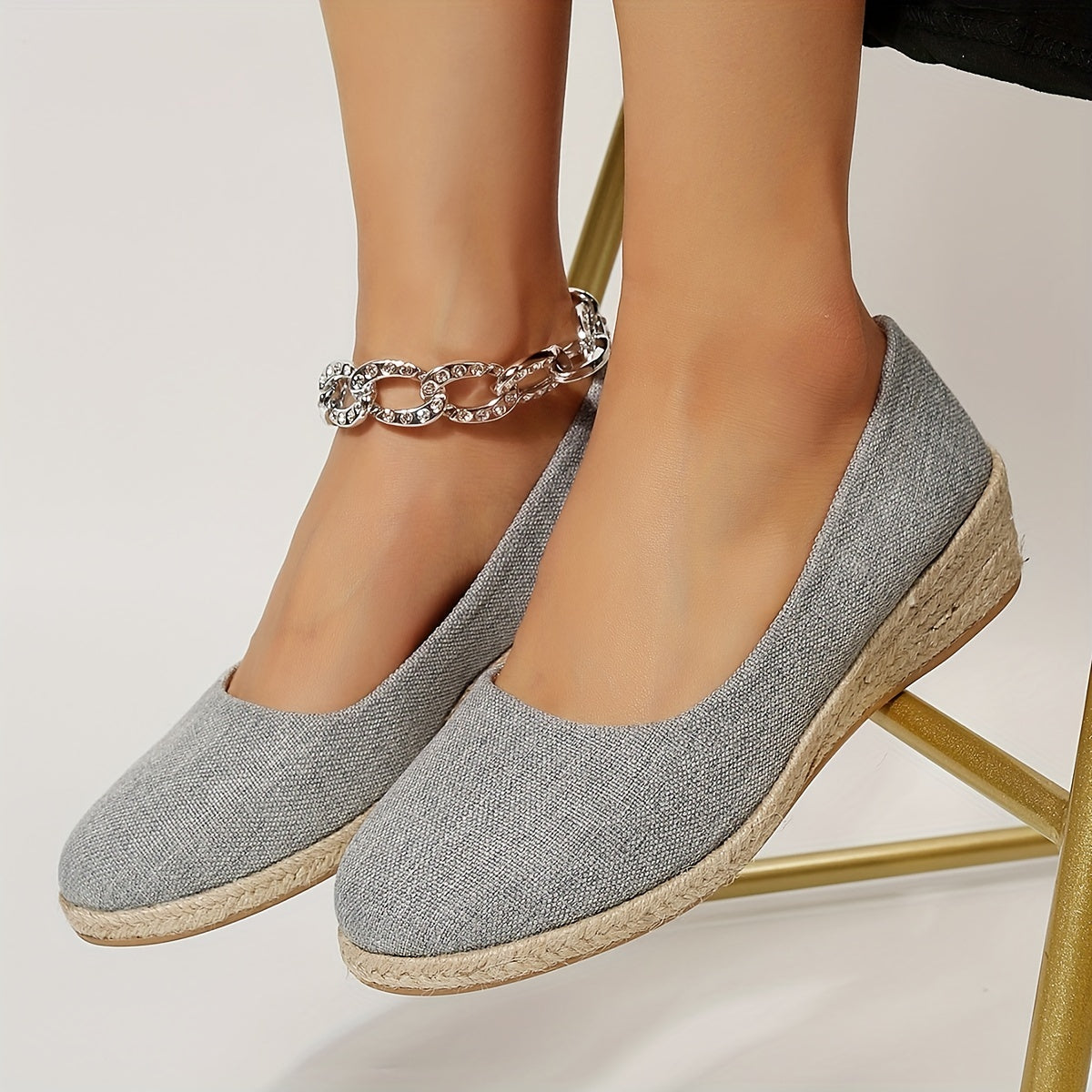 Women's Wedge Shoes Comfortable Slip On Closed Toe Casual Walking Shoes