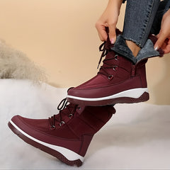 Women's Winter Snow Boots Waterproof Fleece Lined Non Slip Mid Calf