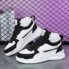 Kids Solid Skate Shoes Comfy Platform Sneakers For School